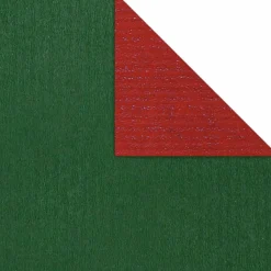 Outlet DecoWoerner Geschenkpapier Bicolor Secare Rolle 70 Cm, 100 M, Dunkel/rot grün
