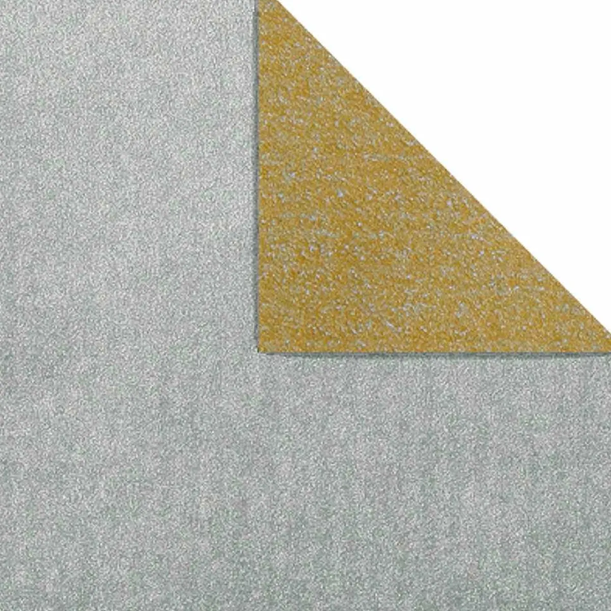 Hot DecoWoerner Geschenkpapier Bicolor Secare Rolle 50 Cm, 100 M, Silber gold