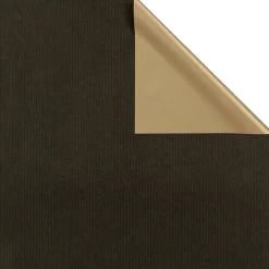 DecoWoerner Geschenkpapier Bicolor Secare Rolle 50 Cm, 100 M, Gold schwarz