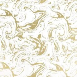 Online DecoWoerner Geschenkpapier Goldener Marmor weiß