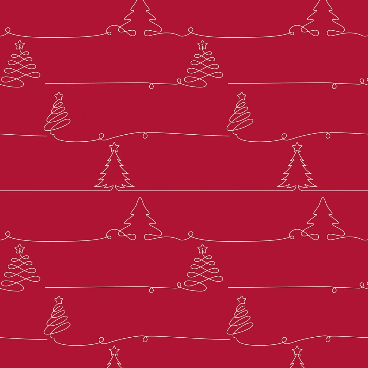 New DecoWoerner Geschenkpapier Weihnachtsbaumornamente rot