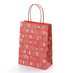 Outlet DecoWoerner Geschenktasche HoHoHo 18 X 24 X 8 Cm 10 Er Set rot