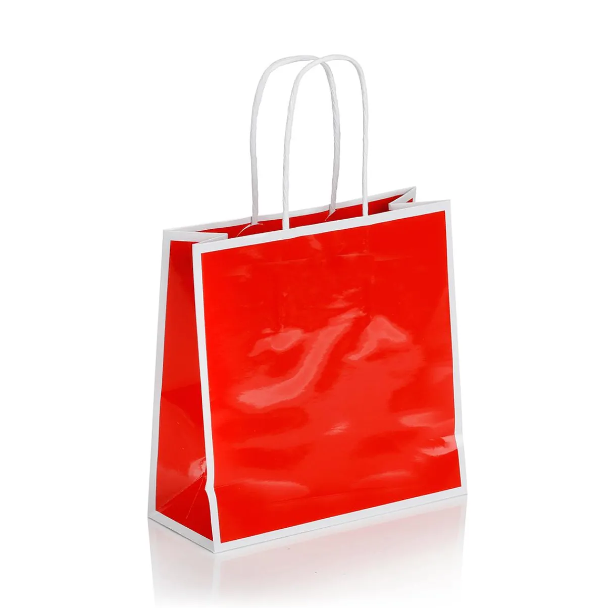 Online DecoWoerner Geschenk-Trage-Taschen Glänzend 25 Stück 18 X 18 Cm rot