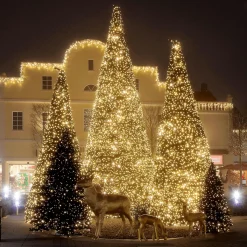 Discount DecoWoerner Gigant Baum Mit LED Warm, Außen, 510 Cm grün
