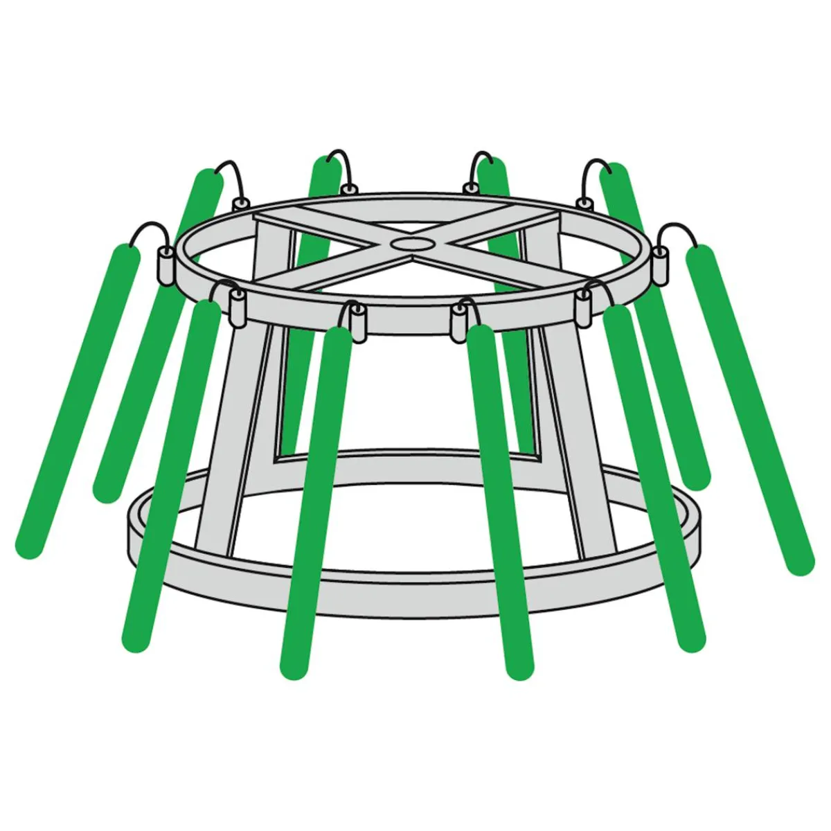 Discount DecoWoerner Gigant Baum Ohne Licht, 650 Cm grün