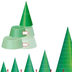 DecoWoerner Gigant Baum Ohne Licht, 1000 Cm grün