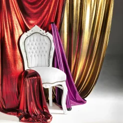 Sale DecoWoerner Glanzstoff Folienjersey 110 Cm Breit gold
