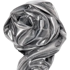 Outlet DecoWoerner Glanzstoff Folienjersey , 110 Cm Breit silber