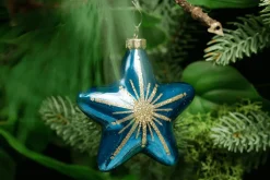 Hot DecoWoerner Glas-Baumschmuck "Stern" 8 Cm, 12 Stück mehrfarbig