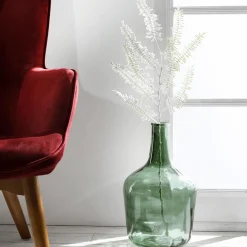 New DecoWoerner Glasflasche Ballonvase 45 Cm grün