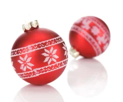 Discount DecoWoerner Glas-Weihnachtskugel "Nordic" 8 Cm, 12 Stück mehrfarbig