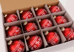 Discount DecoWoerner Glas-Weihnachtskugel 