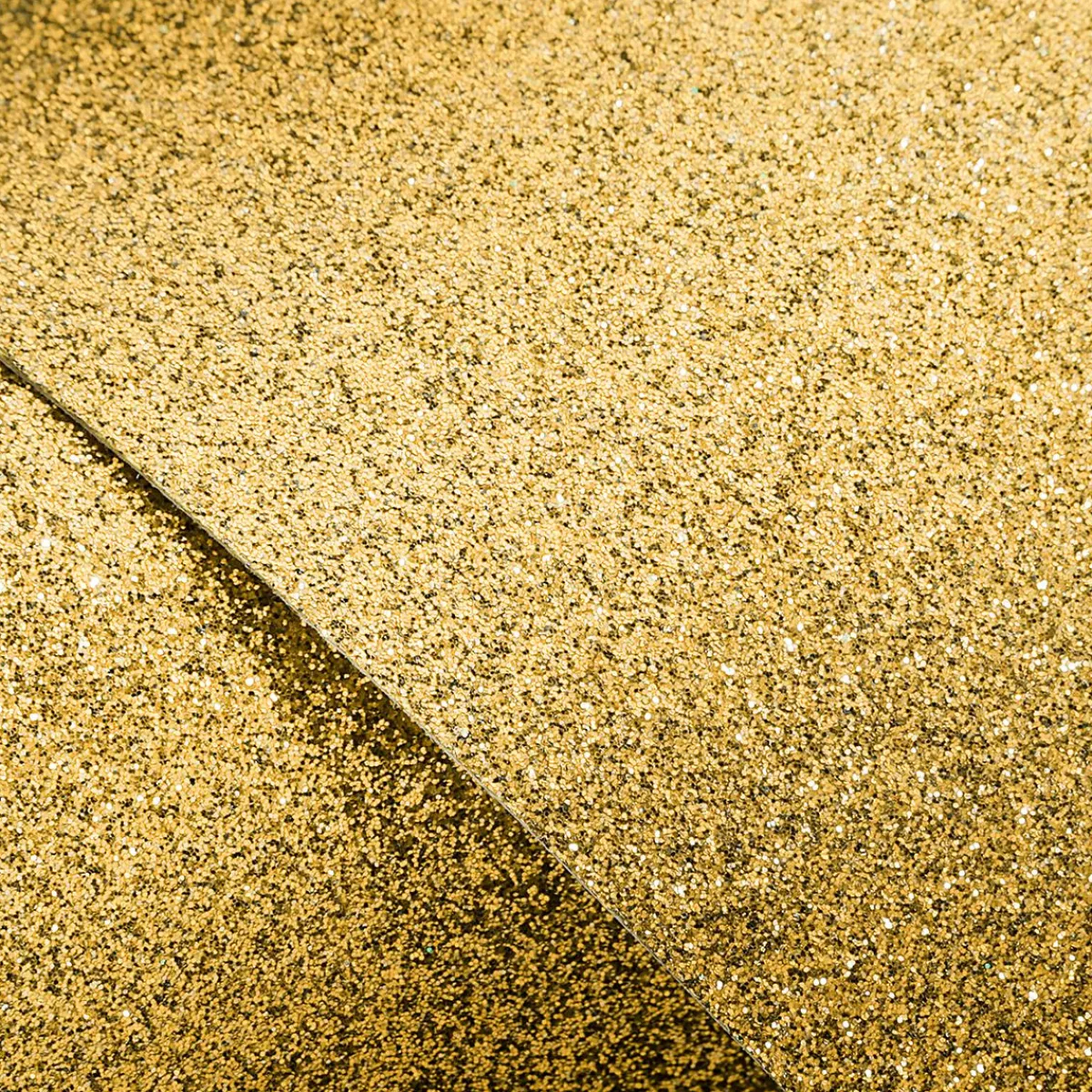 Outlet DecoWoerner Glitzer-Folie Selbstklebend 50 Cm X 5 M Rolle gold