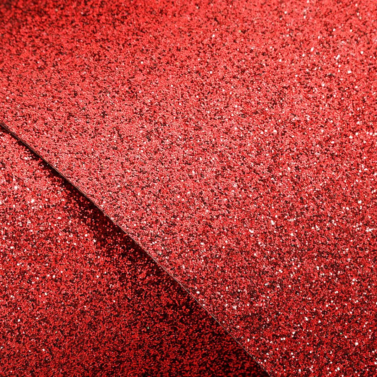 Sale DecoWoerner Glitzer-Folie Selbstklebend 50 Cm X 5 M Rolle rot