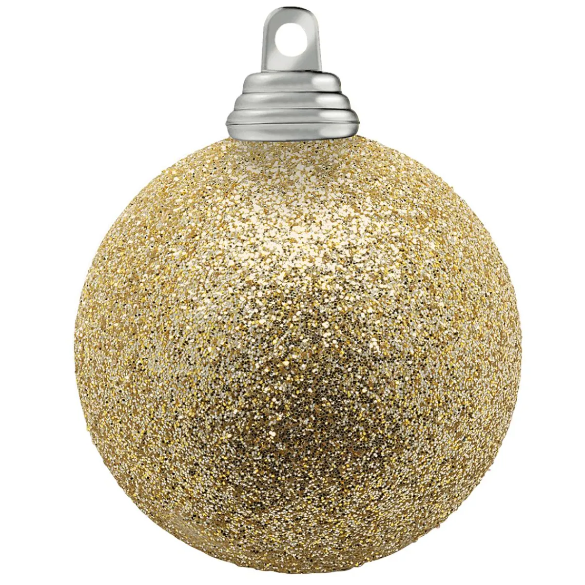 DecoWoerner Glitzer-Weihnachtskugeln In Champagner Aus Kunststoff gold