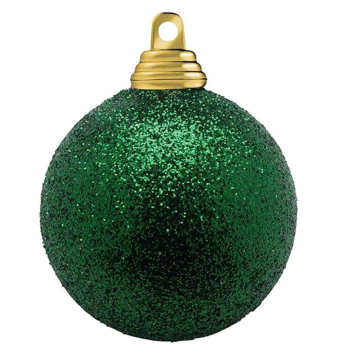 New DecoWoerner Glitzer-Weihnachtskugeln In Tannen Aus Kunststoff, 6 Cm Ø – 6 Stück grün