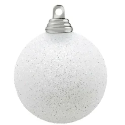 Online DecoWoerner Glitzer-Weihnachtskugeln In Aus Kunststoff, 6 Cm Ø – 6 Stück weiß