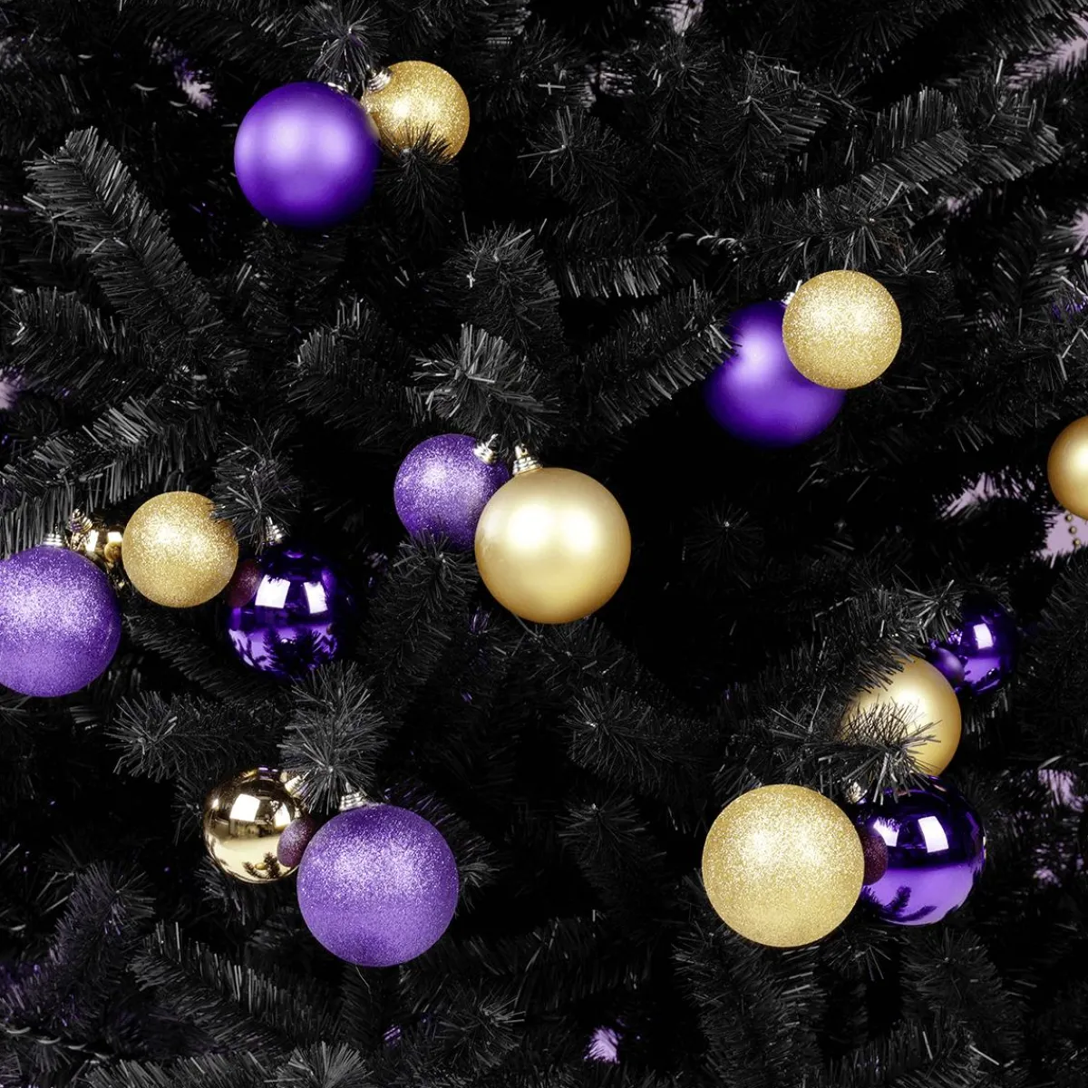 Outlet DecoWoerner Glitzer-Weihnachtskugeln In Lila Aus Kunststoff, 6 Cm Ø – 6 Stück violett