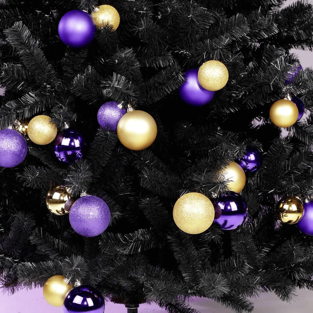 Outlet DecoWoerner Glitzer-Weihnachtskugeln In Lila Aus Kunststoff, 6 Cm Ø – 6 Stück violett
