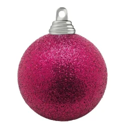 Hot DecoWoerner Glitzer-Weihnachtskugeln In Pink Aus Kunststoff, 6 Cm Ø – 6 Stück rosa
