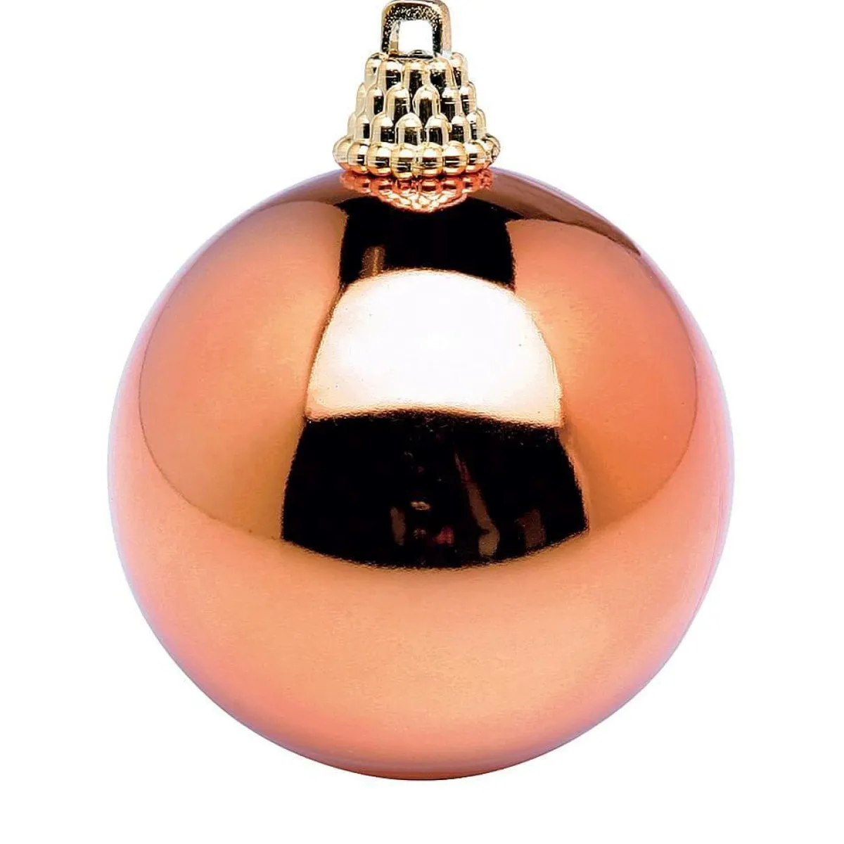 Sale DecoWoerner Glänzende, Kupfere Weihnachtskugeln Aus Plastik, 6 Cm Ø – 24 Stück rot