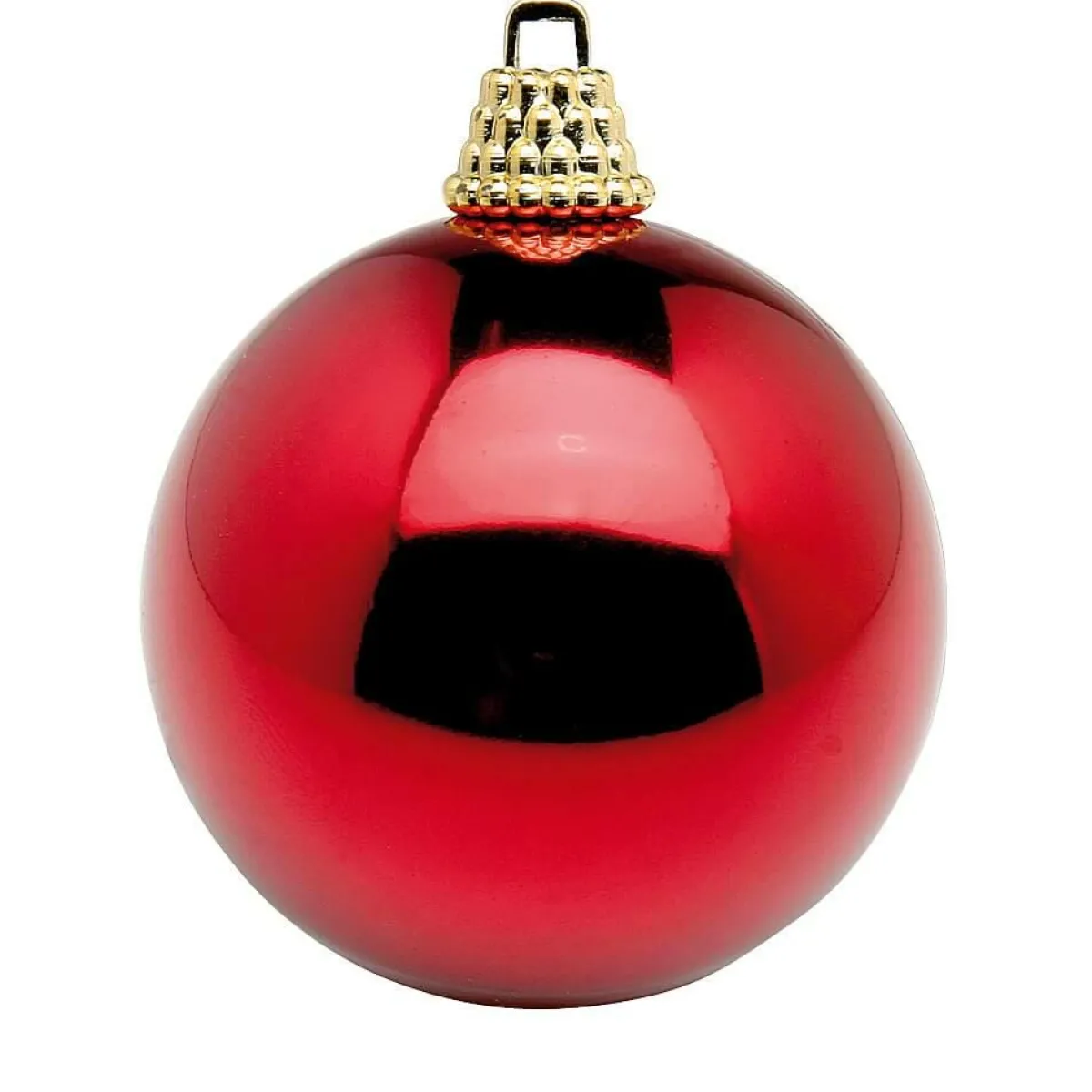 Hot DecoWoerner Glänzende, Weine Weihnachtskugeln Aus Plastik, 6 Cm Ø – 24 Stück rot