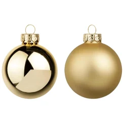 DecoWoerner ene Weihnachtskugeln Aus Glas 6 Cm Ø – 24 Stück gold