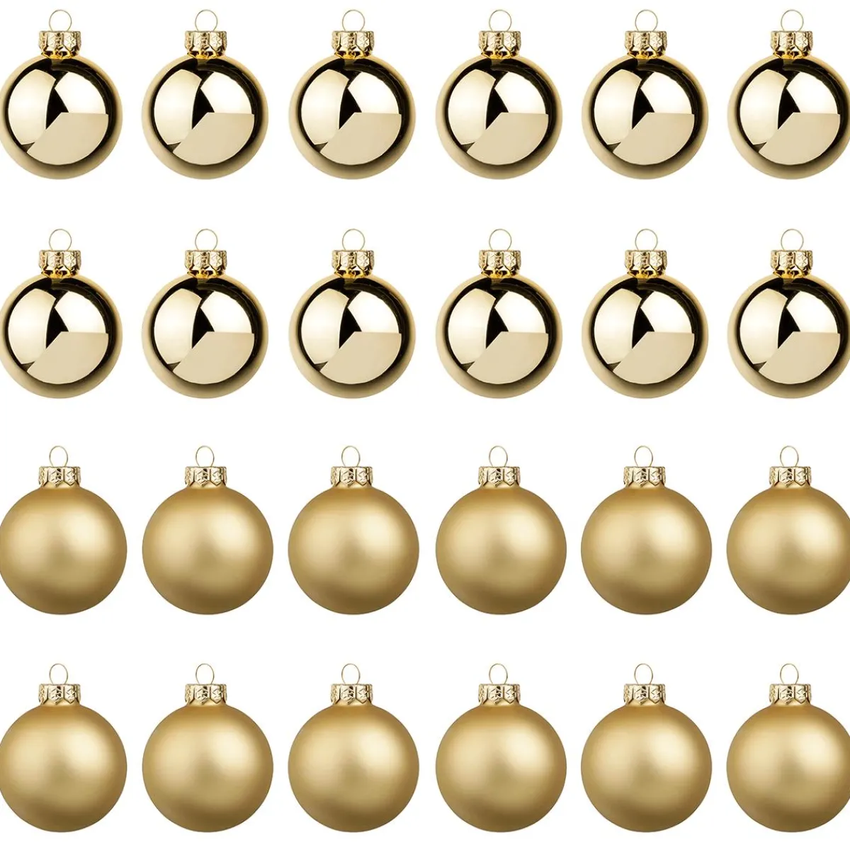 DecoWoerner ene Weihnachtskugeln Aus Glas 6 Cm Ø – 24 Stück gold