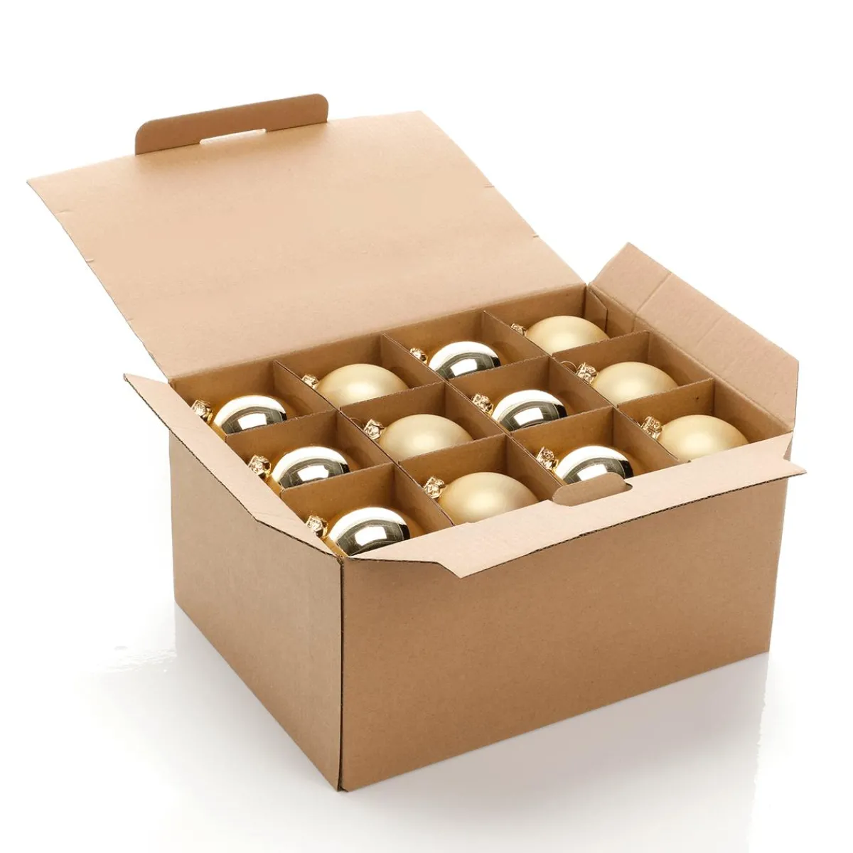 DecoWoerner ene Weihnachtskugeln Aus Glas 6 Cm Ø – 24 Stück gold