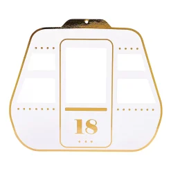 Clearance DecoWoerner Gondel Display Weiß / Gold 38 X 31 Cm