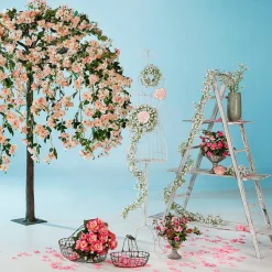 Online DecoWoerner Großer Künstlicher Wildrosen-Baum Weiß - Rosè, 210 Cm rosa