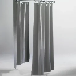 Discount DecoWoerner Halbkreis-Kabinen-Vorhang, 200 Cm Lang, Grau