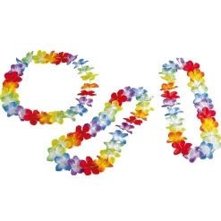 Outlet DecoWoerner Hawaii-Blumenketten, Pack à 3 Stück mehrfarbig