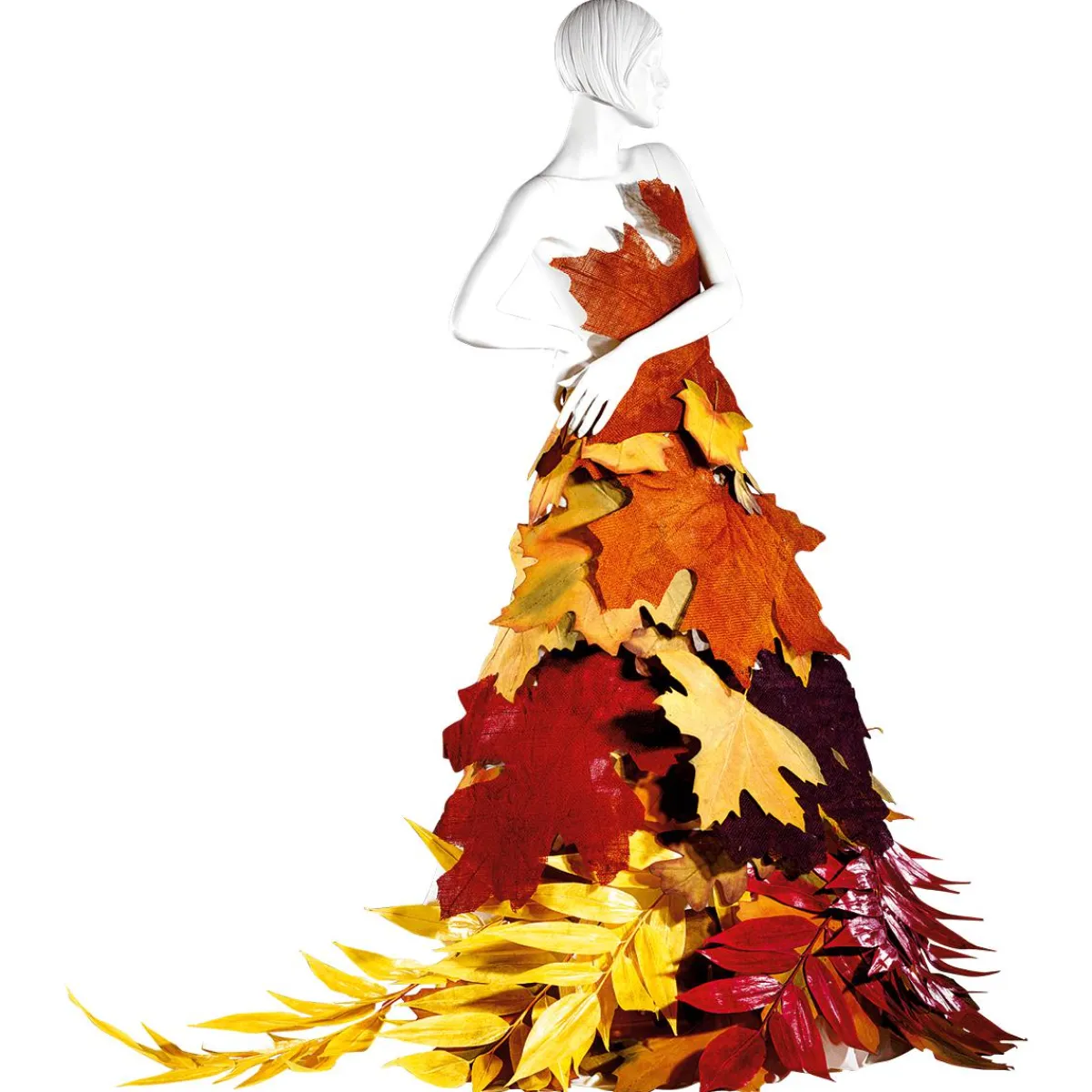 Hot DecoWoerner Herbstliche Kunstblätter 50 Cm, 4 Stück mehrfarbig