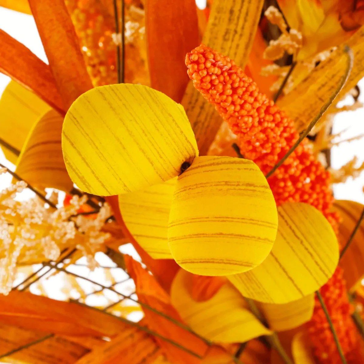 Discount DecoWoerner Herbstlicher XL Deko-Türkranz "Herbst-Mix" 55 Cm Ø Gelb orange