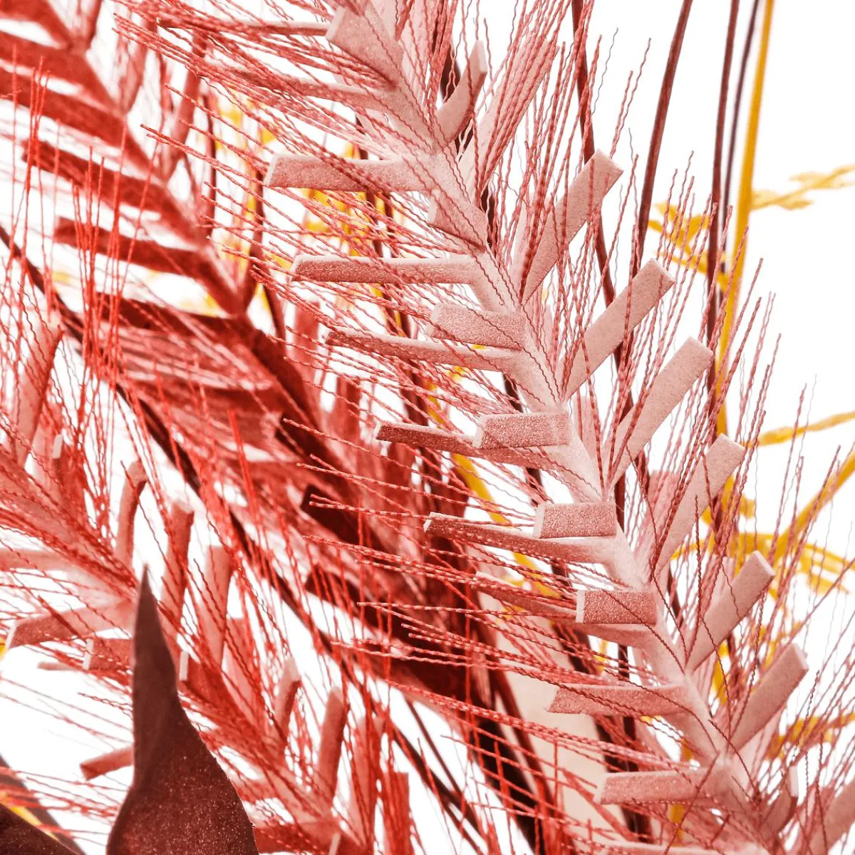 Clearance DecoWoerner Herbstlicher XXL Deko-Türkranz Lampenputzergras-Mix Mit em Eukalyptus 70 Cm Ø rot
