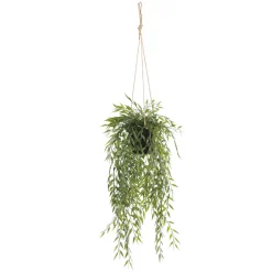 Clearance DecoWoerner Hängende Bambus Ampel-Kunstpflanze 50 Cm grün