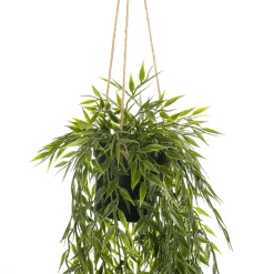 Clearance DecoWoerner Hängende Bambus Ampel-Kunstpflanze 50 Cm grün