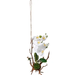 Online DecoWoerner Hängende Kunst-Orchidee, 32 Cm weiß