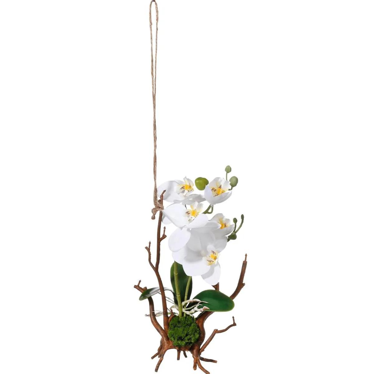 Online DecoWoerner Hängende Kunst-Orchidee, 32 Cm weiß
