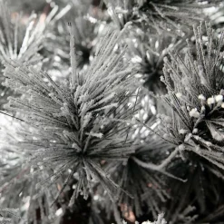 New DecoWoerner Hängender, Künstlicher Weihnachtsbaum Kiefer Mit Beeisten Nadeln Und LED 300 Cm weiß