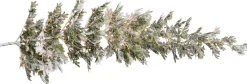 Discount DecoWoerner Hängender, Künstlicher Weihnachtsbaum Zeder Mit Beeisten Nadeln Und LED 300 Cm weiß