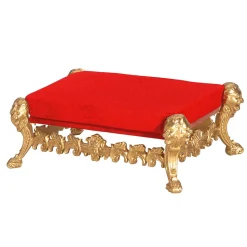 New DecoWoerner Hocker "Barock", Rot-gold mehrfarbig