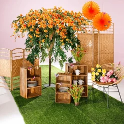 Best DecoWoerner Holz Deko Regale 3 Stück, 50 Cm, 65 Cm, 70 Cm Hoch Naturholz