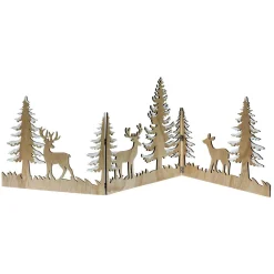 Discount DecoWoerner Holz-Aufsteller "Waldzauber" 90 Cm Naturholz