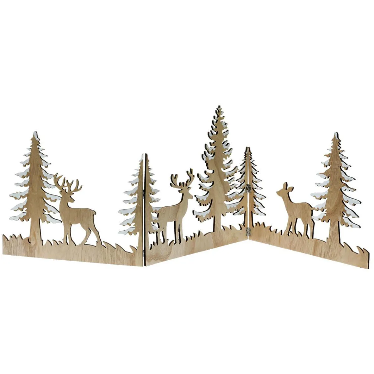 Discount DecoWoerner Holz-Aufsteller "Waldzauber" 90 Cm Naturholz
