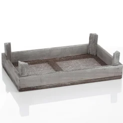 Discount DecoWoerner Holzbox Mit Gitter 28 Cm braun