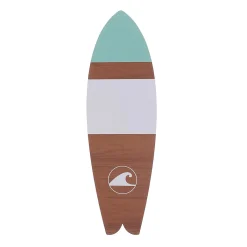 New DecoWoerner Holzdisplay "Surfboard" 130 X 40 Cm mehrfarbig