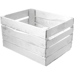Hot DecoWoerner Holzkiste Vintage 50 Cm Lang weiß
