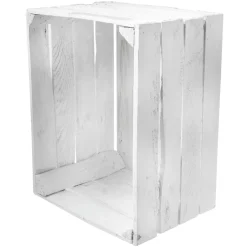 Hot DecoWoerner Holzkiste Vintage 50 Cm Lang weiß